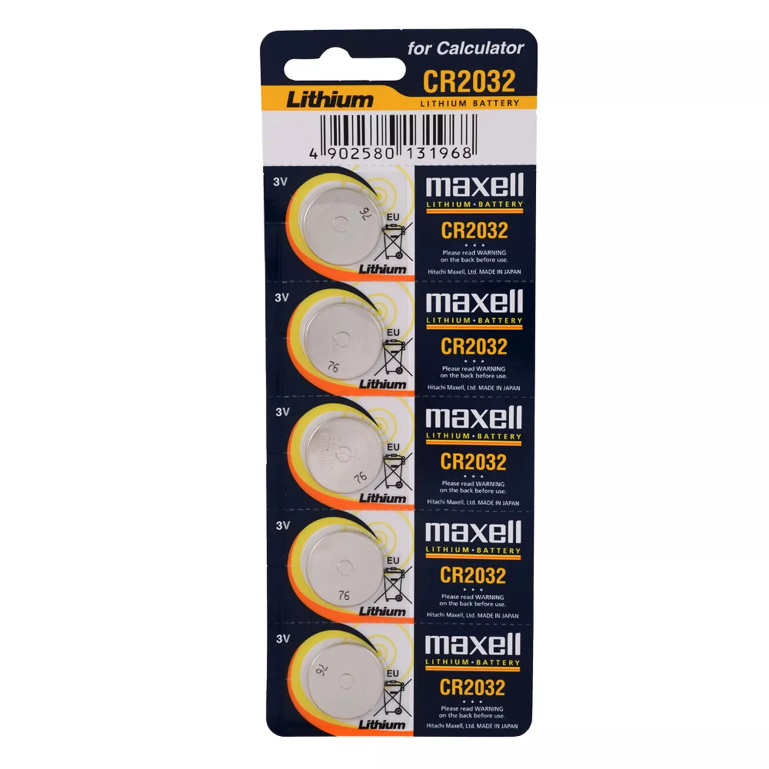 Maxell CR2032 3V Lityum Bios Baskül Terazi Pili 5 Adet