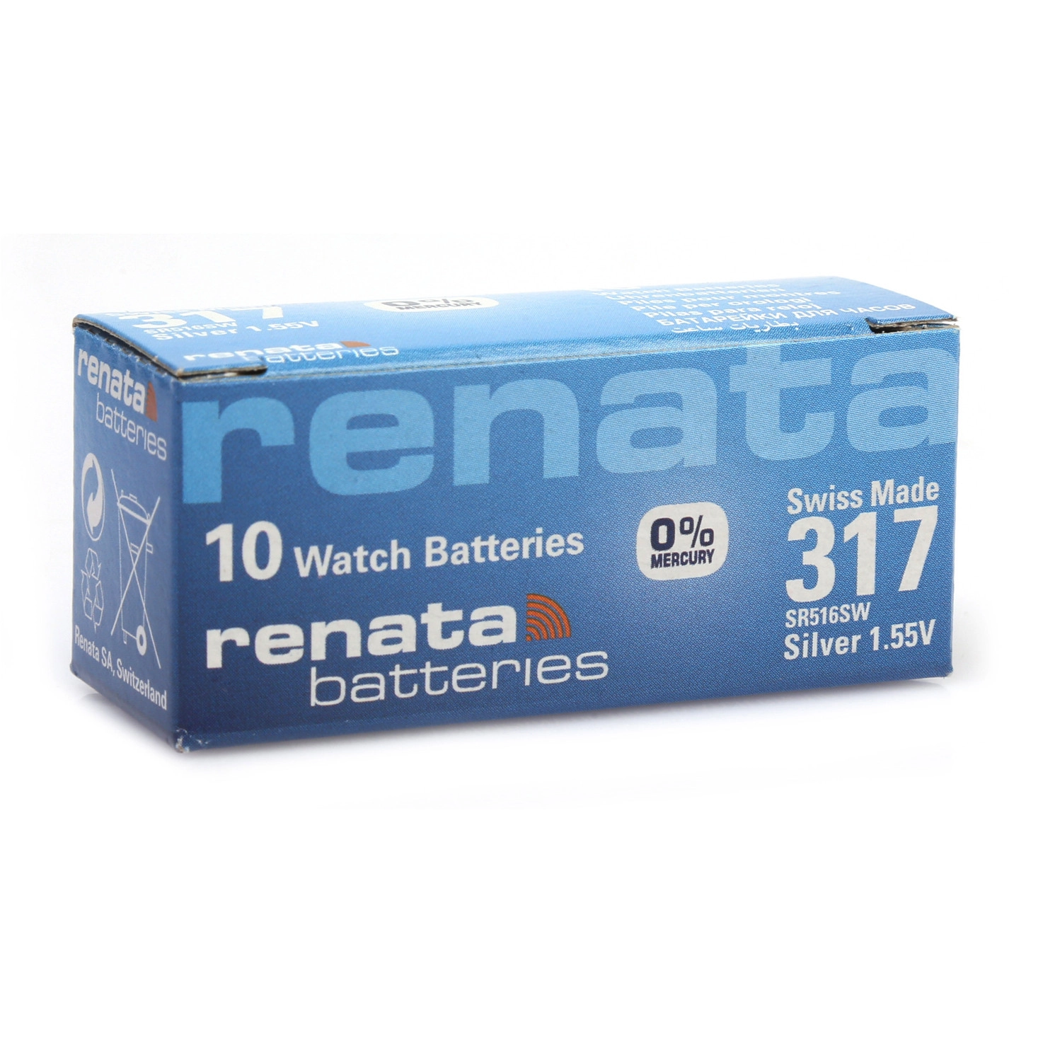 Renata 317 SR516SW 1.55V Alkalin Saat Pili 10 Adet