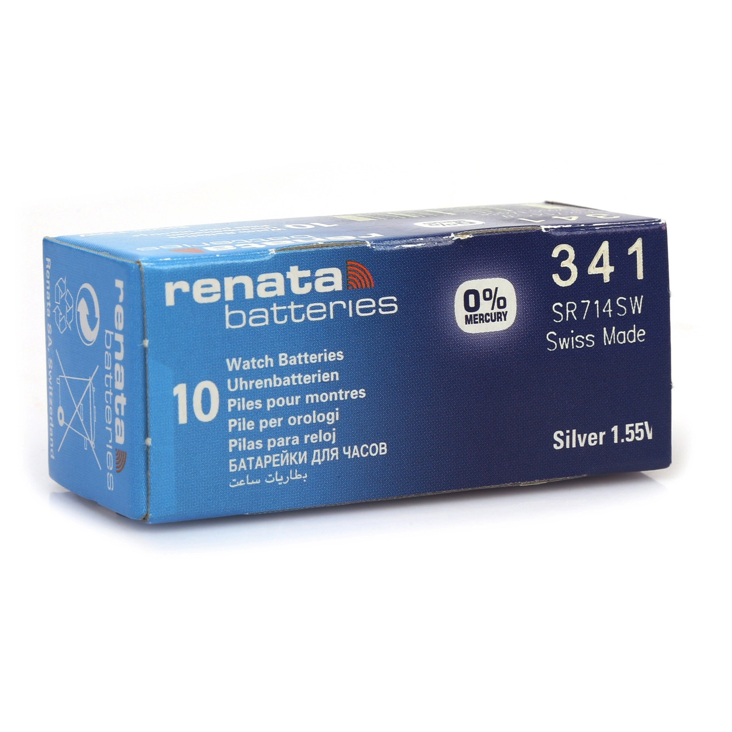 Renata 341 SR714SW 1.55V Alkalin Saat Pili 10 Adet