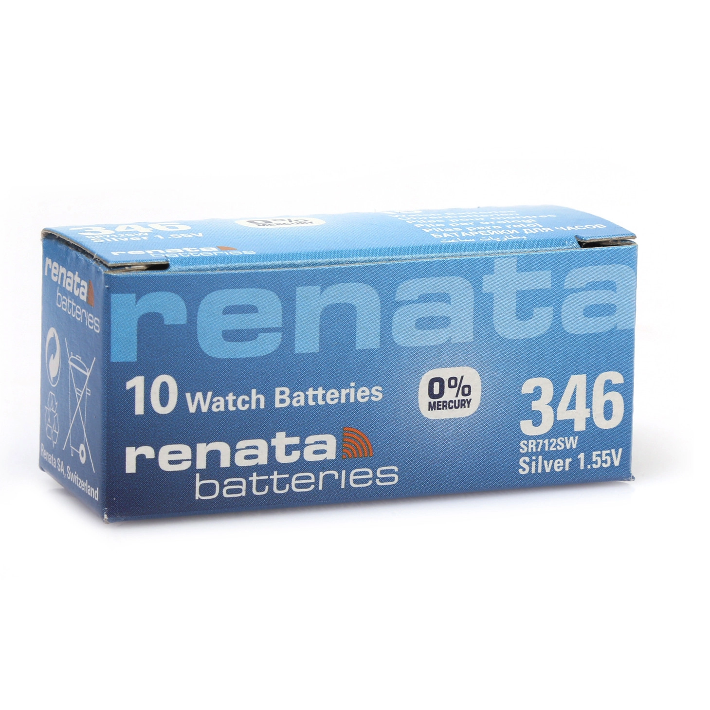 Renata 346 SR712SW 1.55V Alkalin Saat Pili 10 Adet