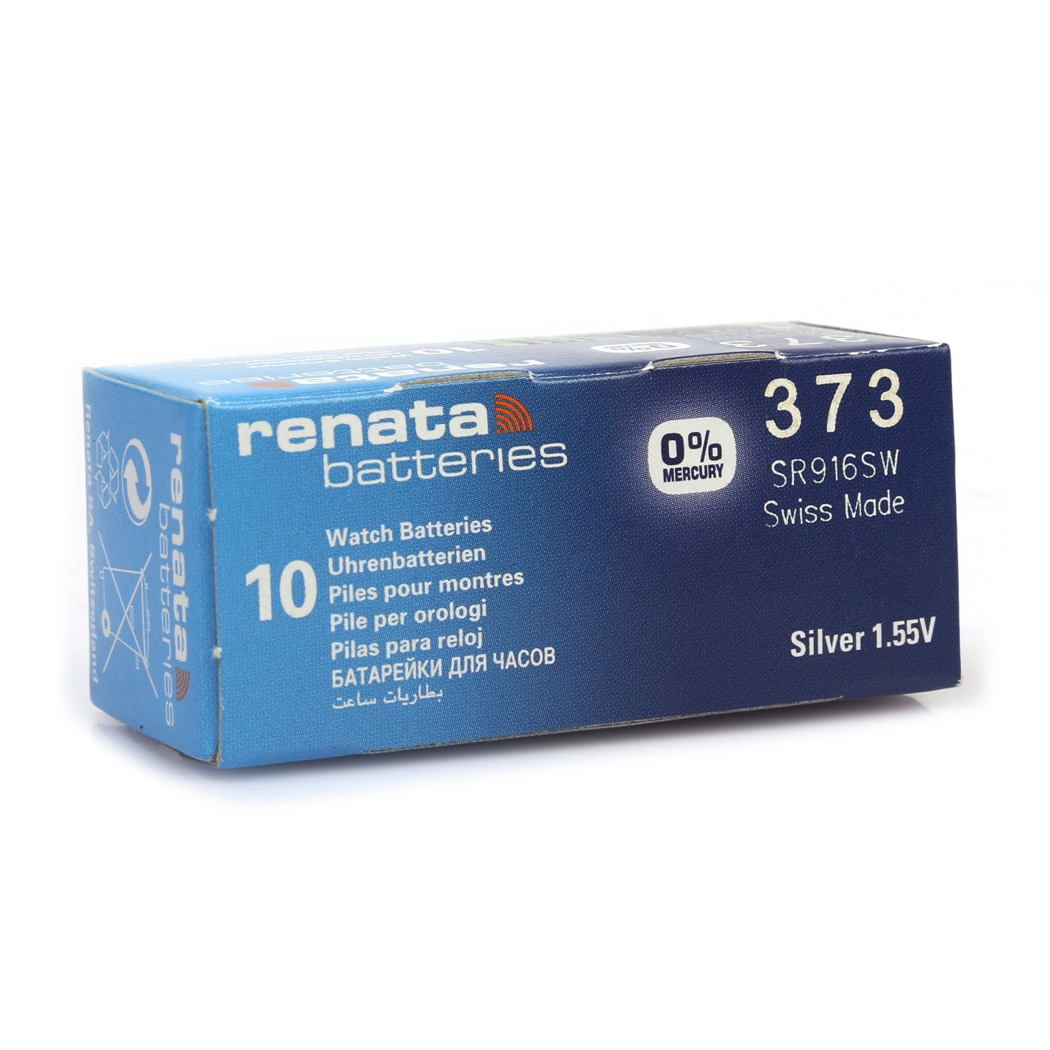 Renata 373 SR-916SW 1.55V Alkalin Saat Pili 10 Adet