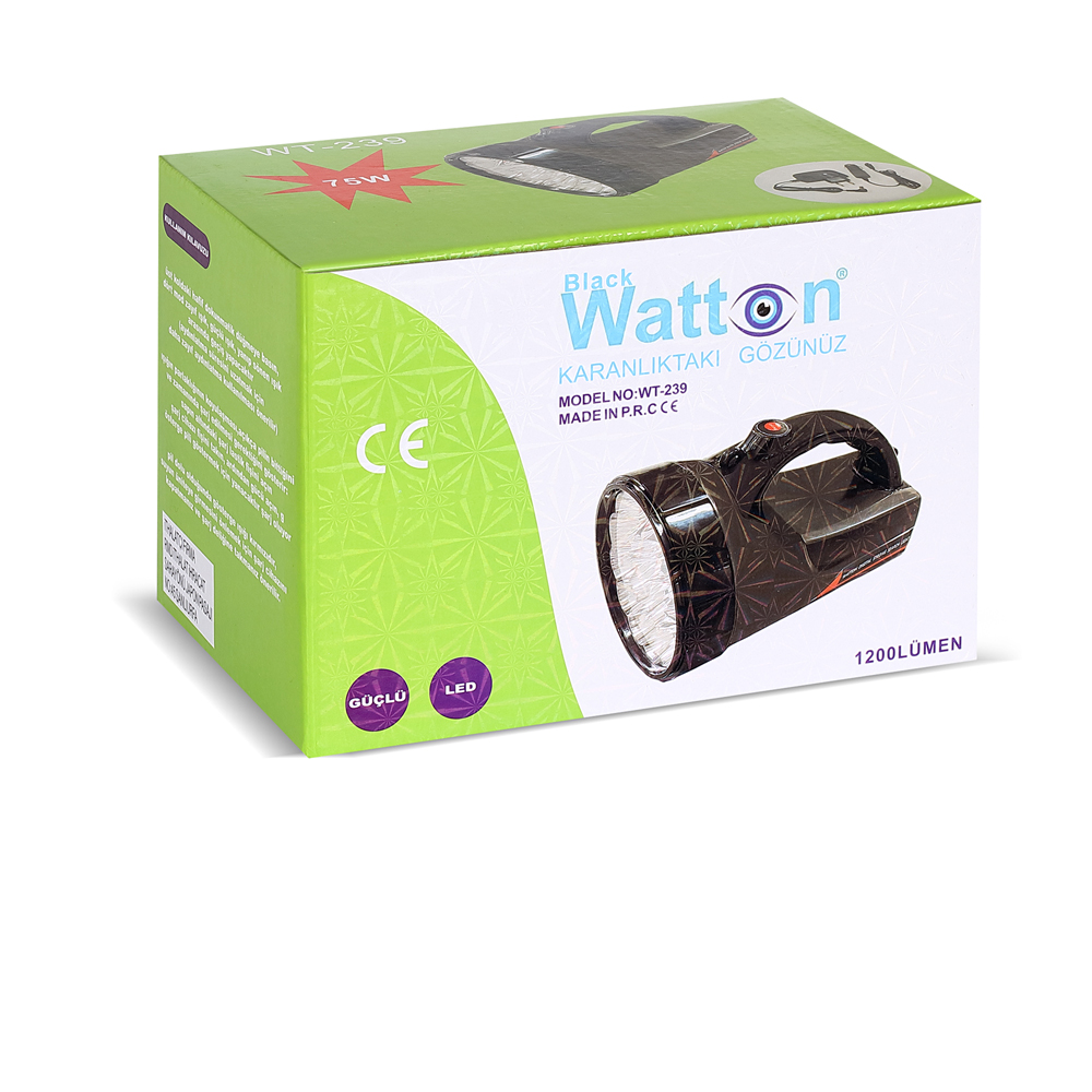 Watton WT-239 1200 Lümen 25 LED Şarjlı Spot Fener