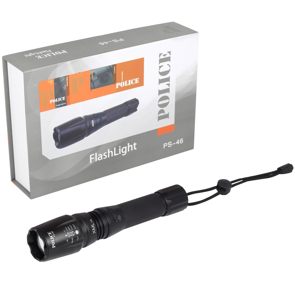 Police PS-46 XML6 LED 5 Kademeli Zoomlu Şarjlı El Feneri