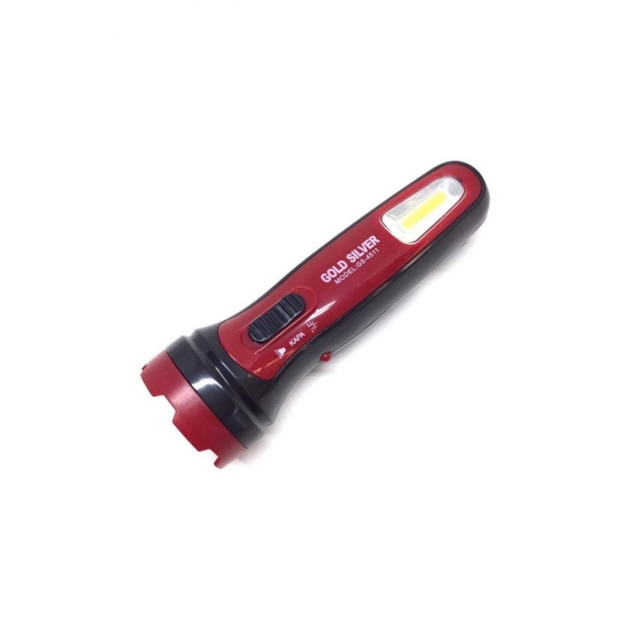 Gold Silver GS-4511 1 Watt+1 Watt Cob Led Şarjlı El Feneri