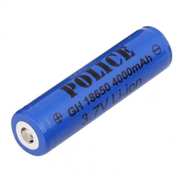 Police 18650 3.7V 4000 mAh  Li-ion Akım Korumalı Şarjlı Pil