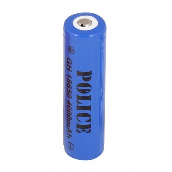 Police 18650 3.7V 4000 mAh  Li-ion Akım Korumalı Şarjlı Pil