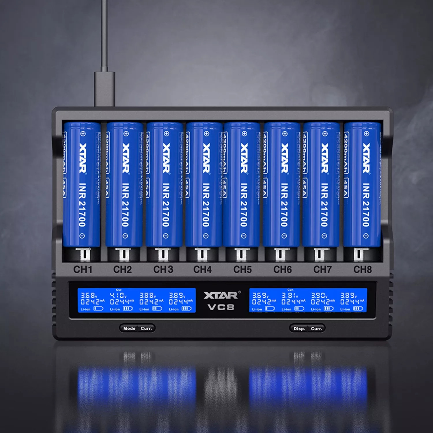 Xtar VC8 Taşınabilir Çoklu Li-ion Pil Şarj Cihazı