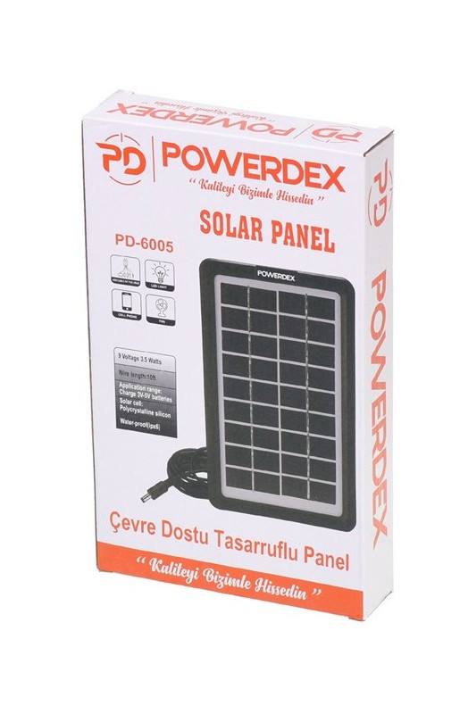 Powerdex PD-6005 9V 3.5W mAh Güneş Paneli Solar Sistem