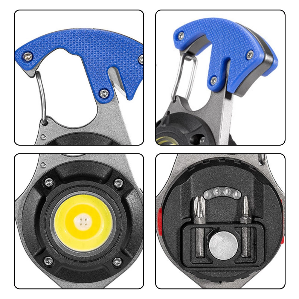 Wison WS-5050 Çok Fonksiyonlu Tornavida Düdük Şişe Açacağı Ateş Yakıcı Mıknatıslı Type-C Şarjlı Anahtarlık Fener