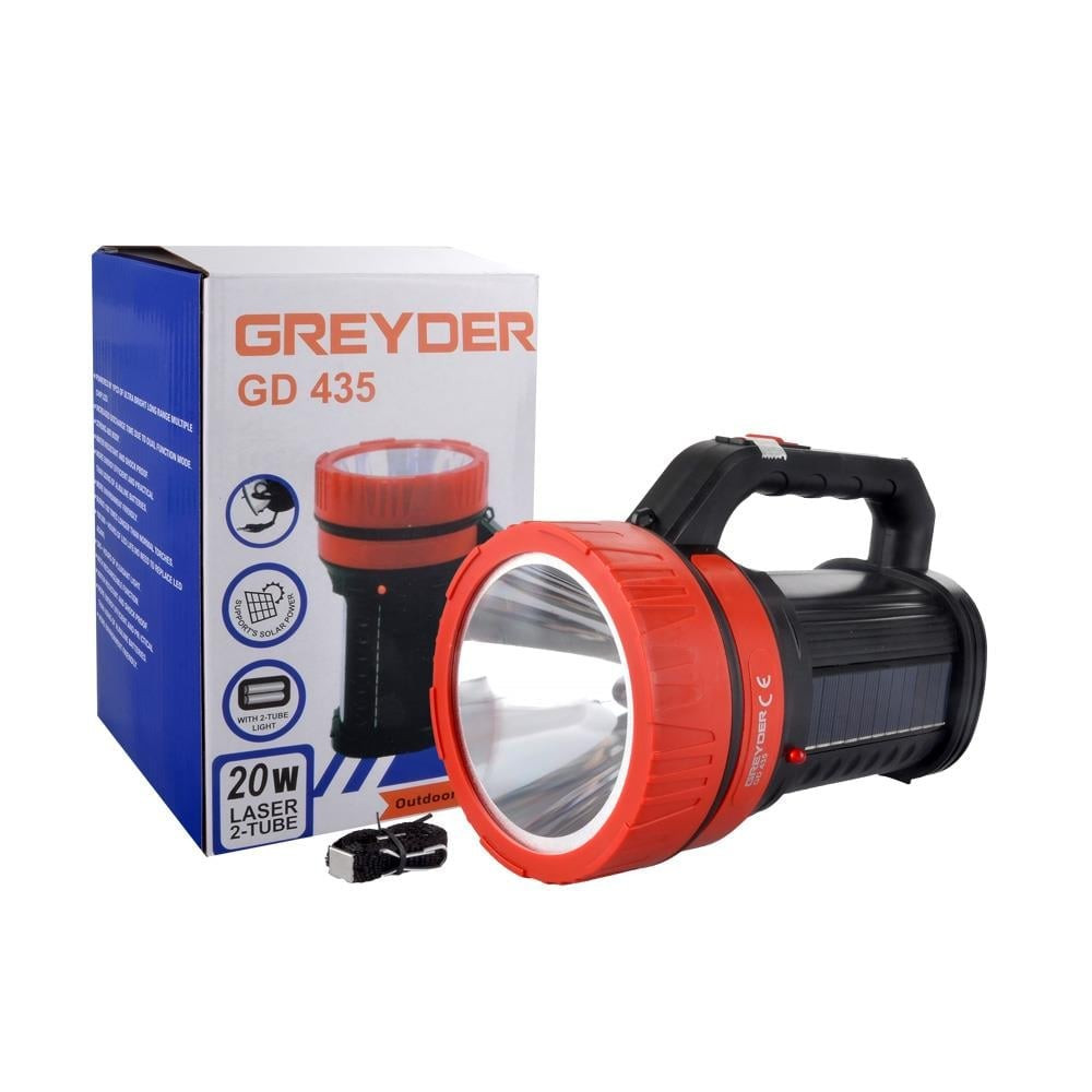 Greyder GD-435 20W Solar Şarjlı Spot Projektör 1000 Metre Menzil