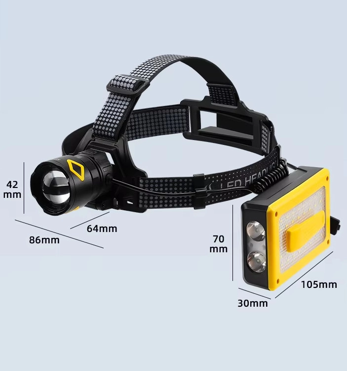 F.B.I Pro F-3003 Alüminyum PM10-TG LED Type-C Powerbank ve Solar Şarjlı Kamp Kafa Feneri