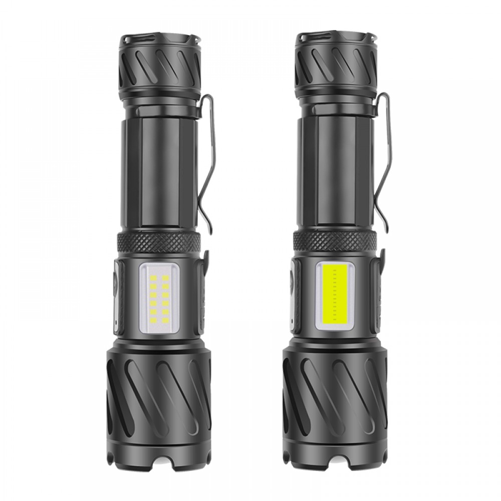 PeakStar PS-3690 XHP99 + COB LED Zoomlu Mıknatıslı Type-C Şarjlı El Feneri