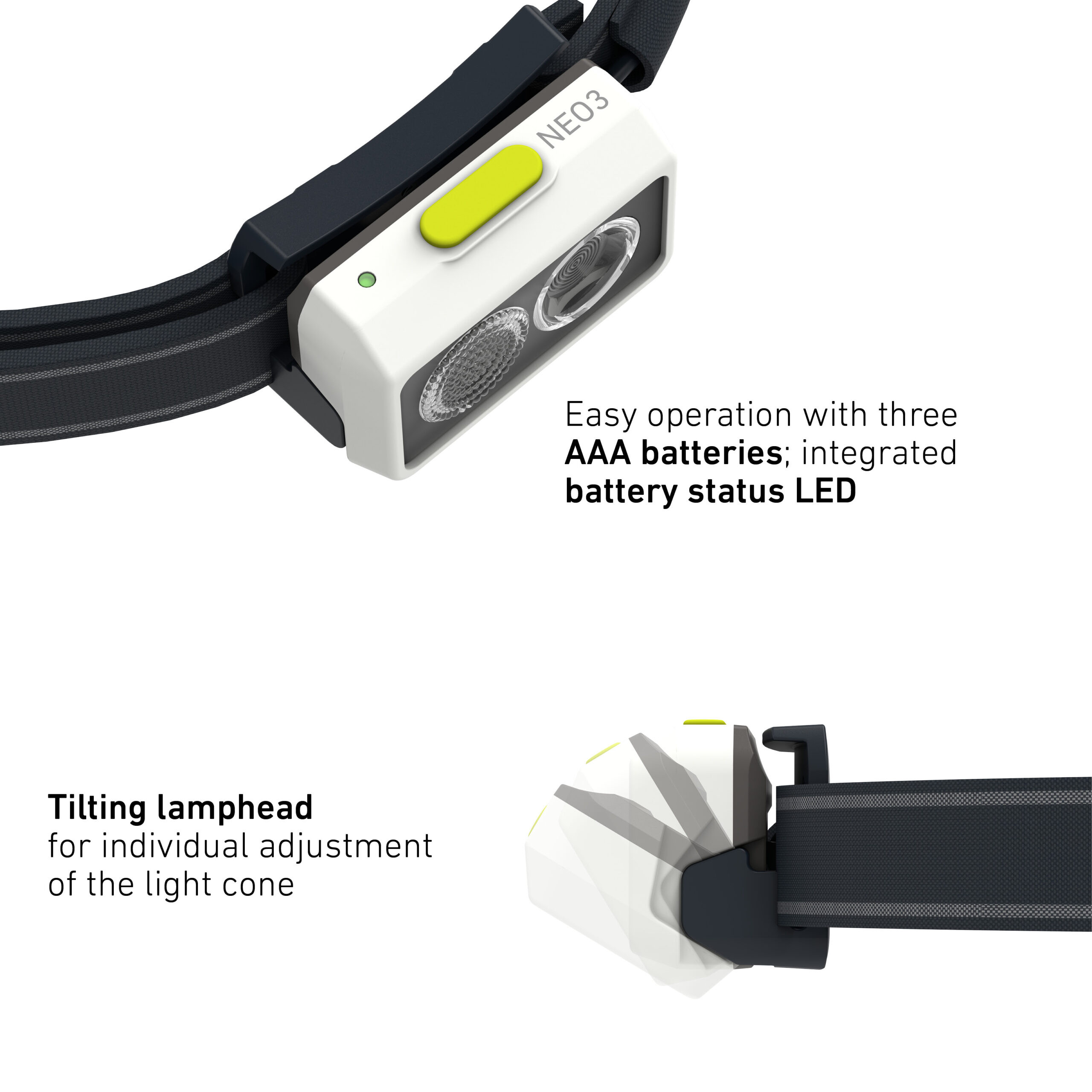 Ledlenser NEO3 White Spor ve Koşucu Kafa Feneri