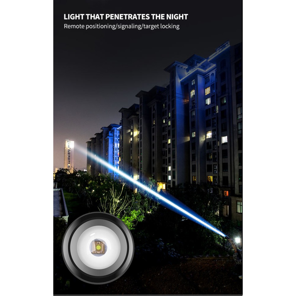 PeakStar PS-6153 25000 Lümen Zoomlu Mıknatıslı TG Cob Led Powerbank Özellikli Profesyonel El Feneri