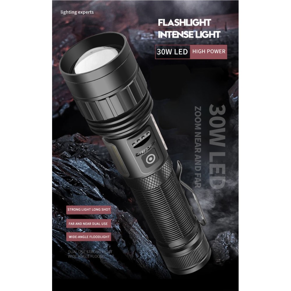 PeakStar PS-6153 25000 Lümen Zoomlu Mıknatıslı TG Cob Led Powerbank Özellikli Profesyonel El Feneri