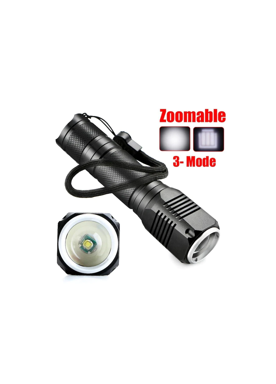 F.B.I F-82 T6 Led Zoomlu 2000 LM Yüksek Işık Şarjlı El Feneri