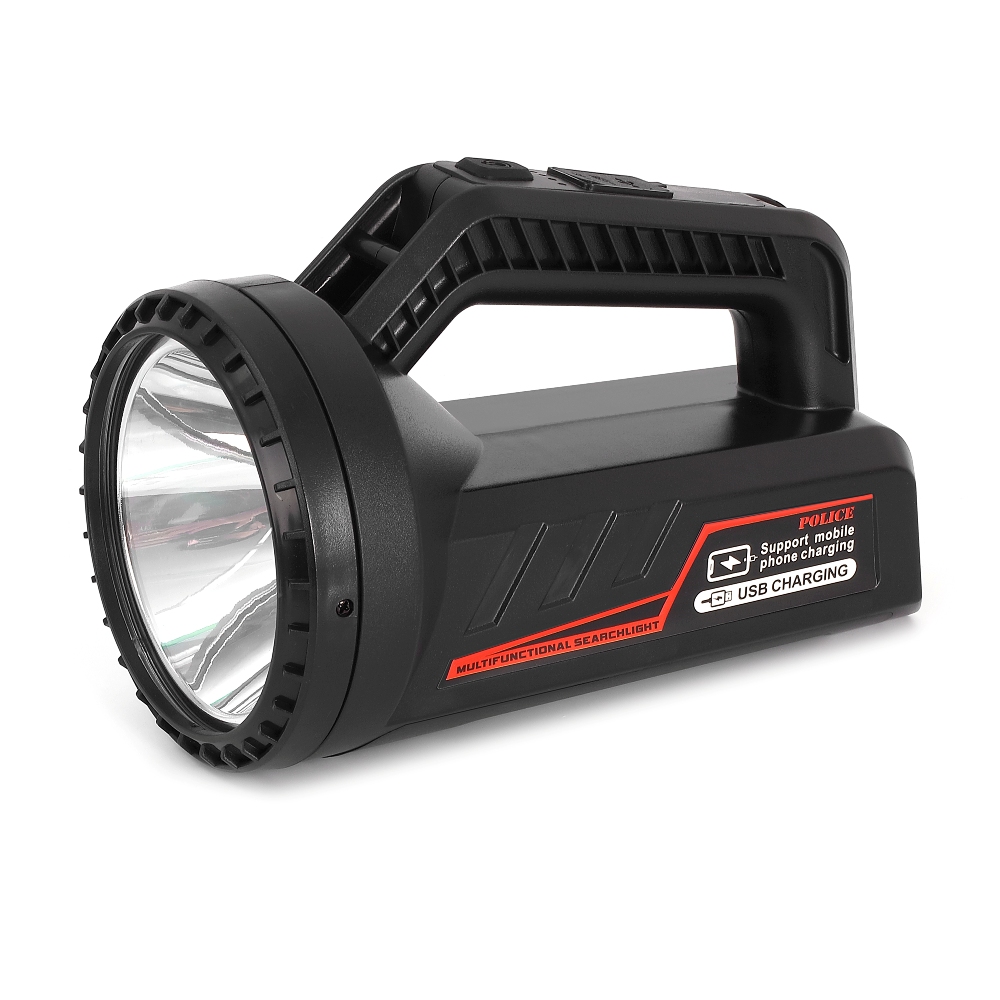Police PS-383 Şarjlı Spot Fener Kırmızı İkaz Işıklı 19 cm