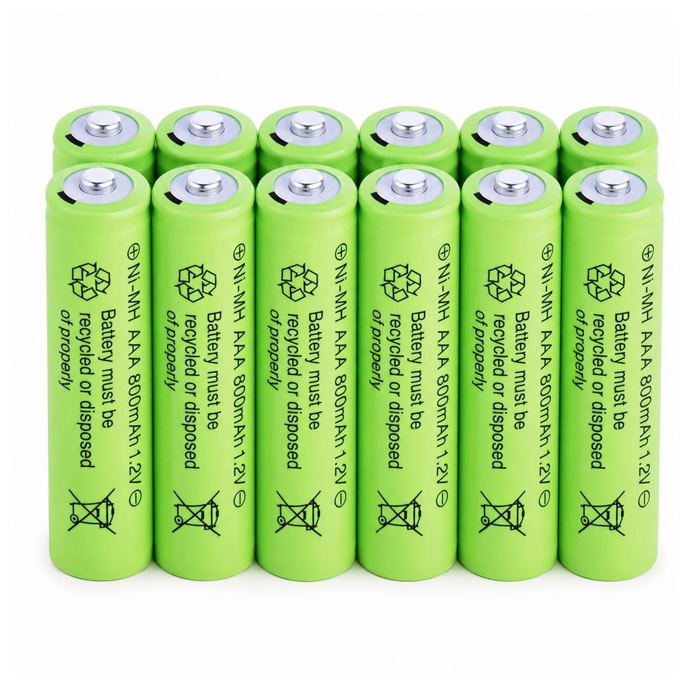 800 mAh 1.2V AAA Ni-Cd Şarj Edilebilir Pil 12 Adet