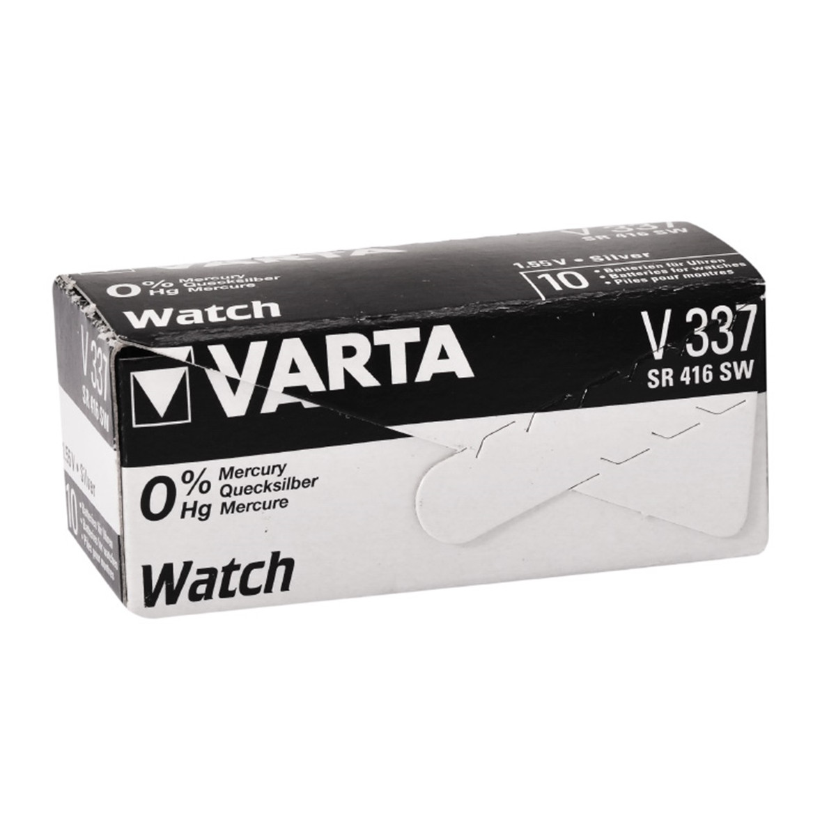 Varta 337 SR416SW 1.55V Alkalin Saat Pili 10 Adet