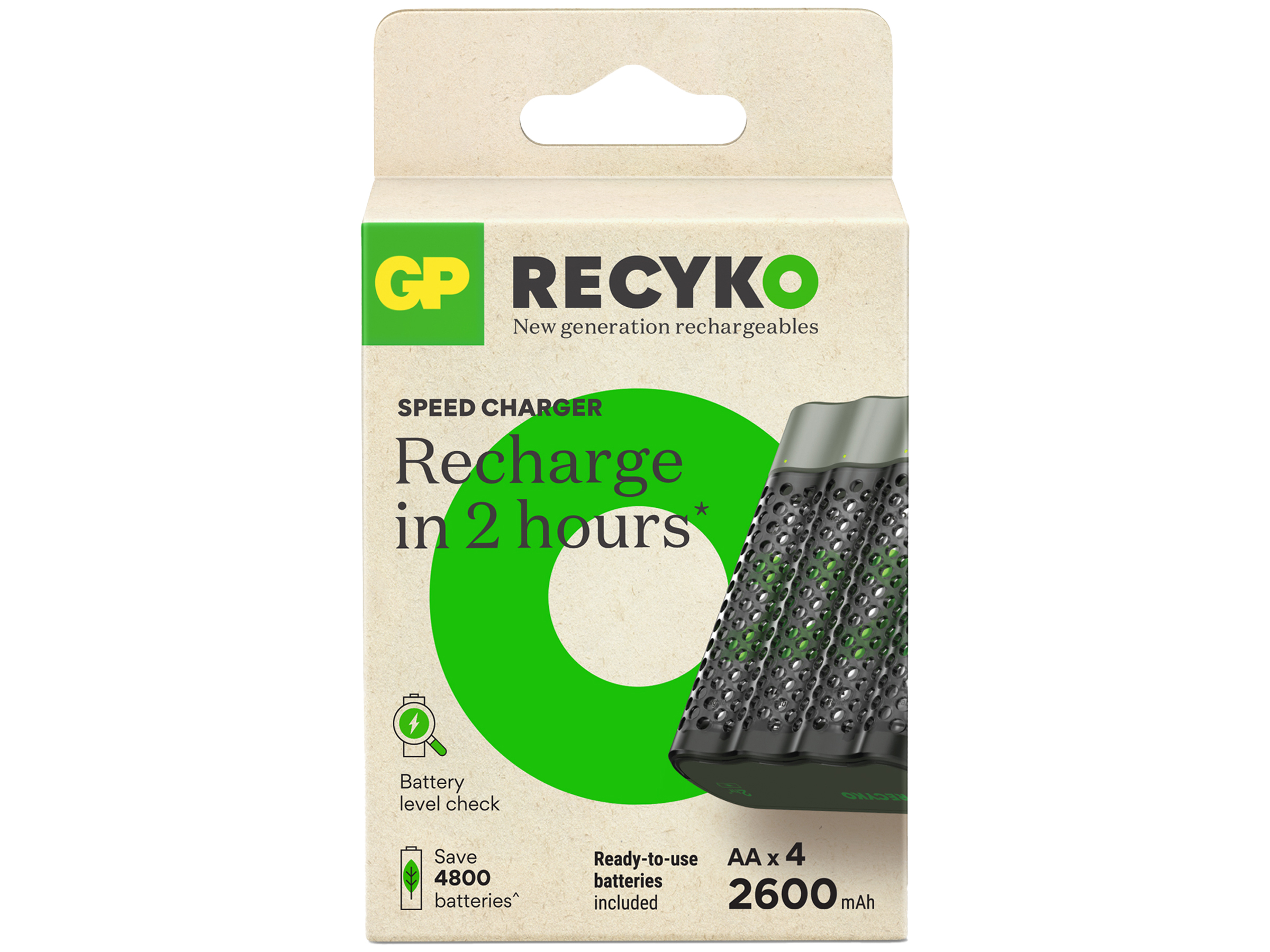 Gp M452 Usb Hızlı Şarj Cihazı 4 Adet 2600 Aa Kalem Pilli Set