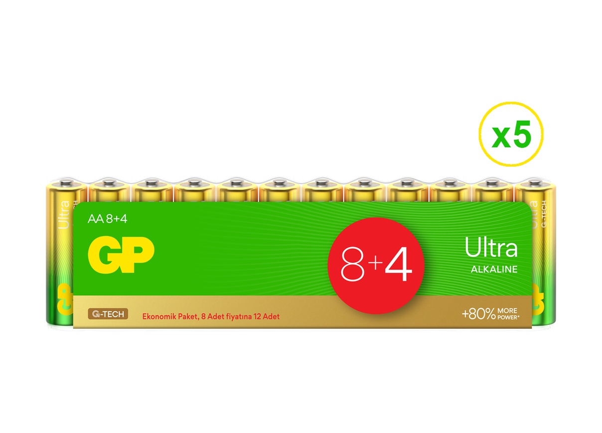 G-Tech Ultra Alkalin Kalem LR6 - AA Boy 1.5V Pil 60 Adet