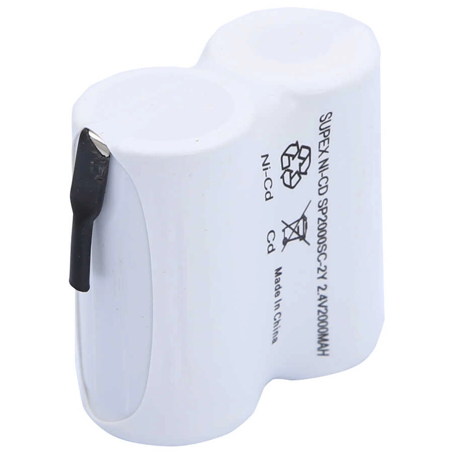 Supex 2000mAh 2.4V NiCd 2’li Yanyana Şarjlı Süpürge Pili