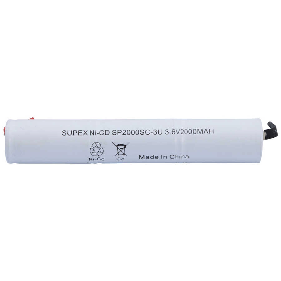 Supex 2000mAh 3.6V NiCd 3’lü Üstüste Şarjlı Süpürge Pili