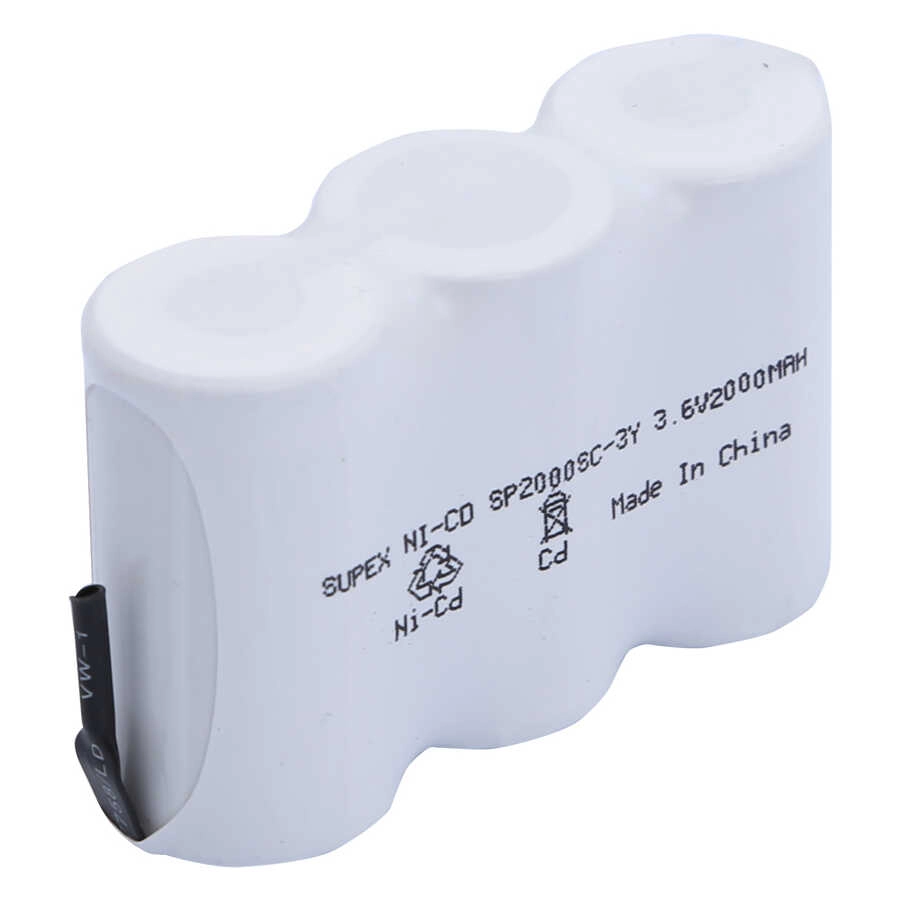 Supex 2000mAh 3.6V NiCd 3’lü Yanyana Şarjlı Süpürge Pili