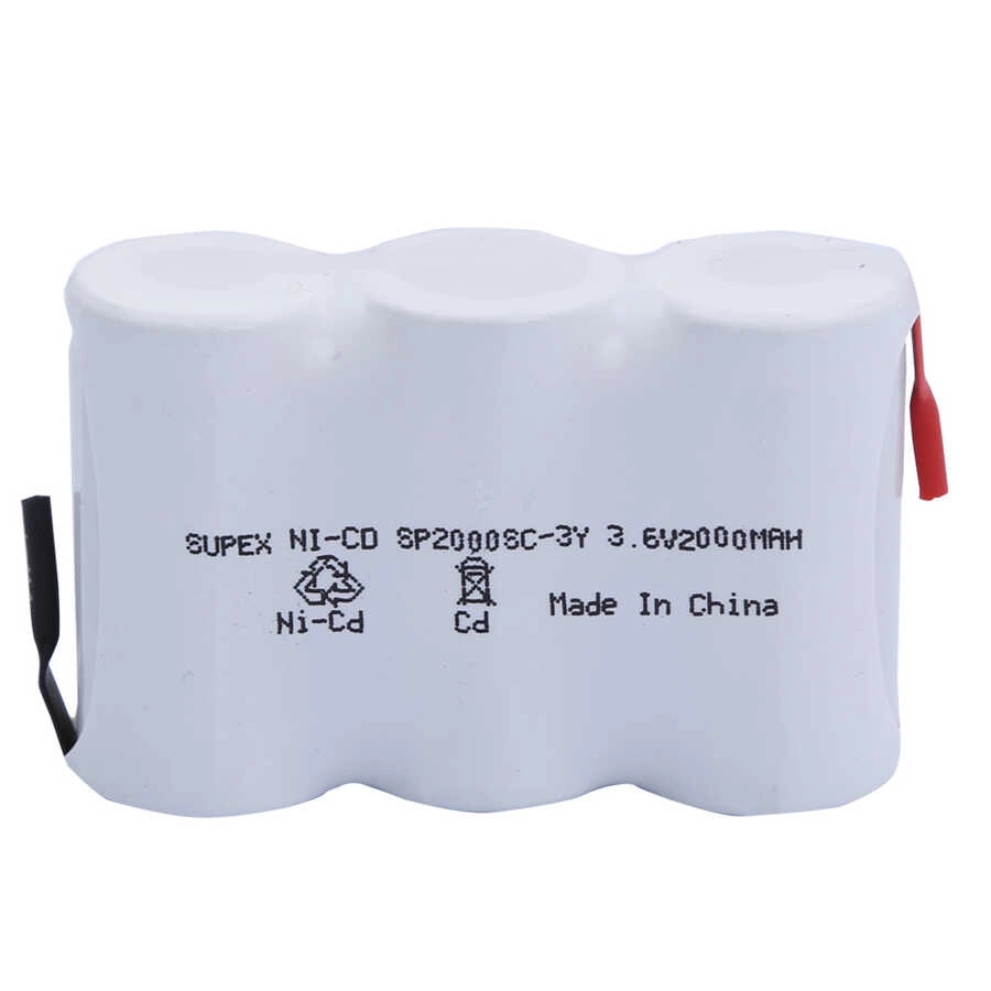 Supex 2000mAh 3.6V NiCd 3’lü Yanyana Şarjlı Süpürge Pili