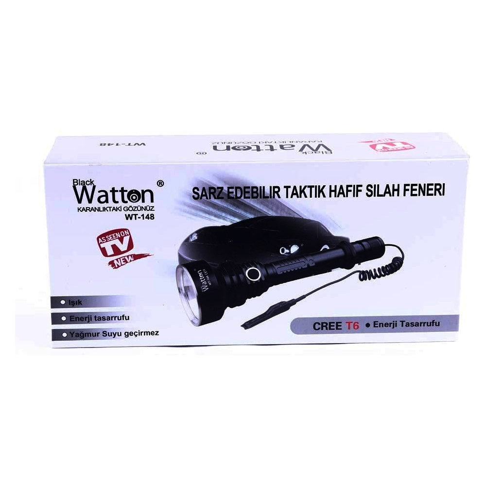 Watton WT-148 TX6 LED 800 Lümen Şarjlı El Feneri