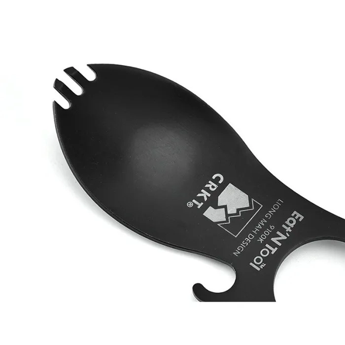 CRKT 9100K Eat’N Tool Karabina Çok Fonksiyonlu Karabina Tornavida Lokma Açacak Çatal Kaşık