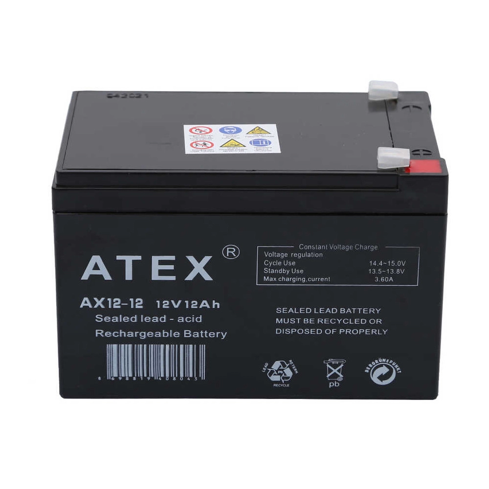 Atex AX12-12 12V 12Ah Akü