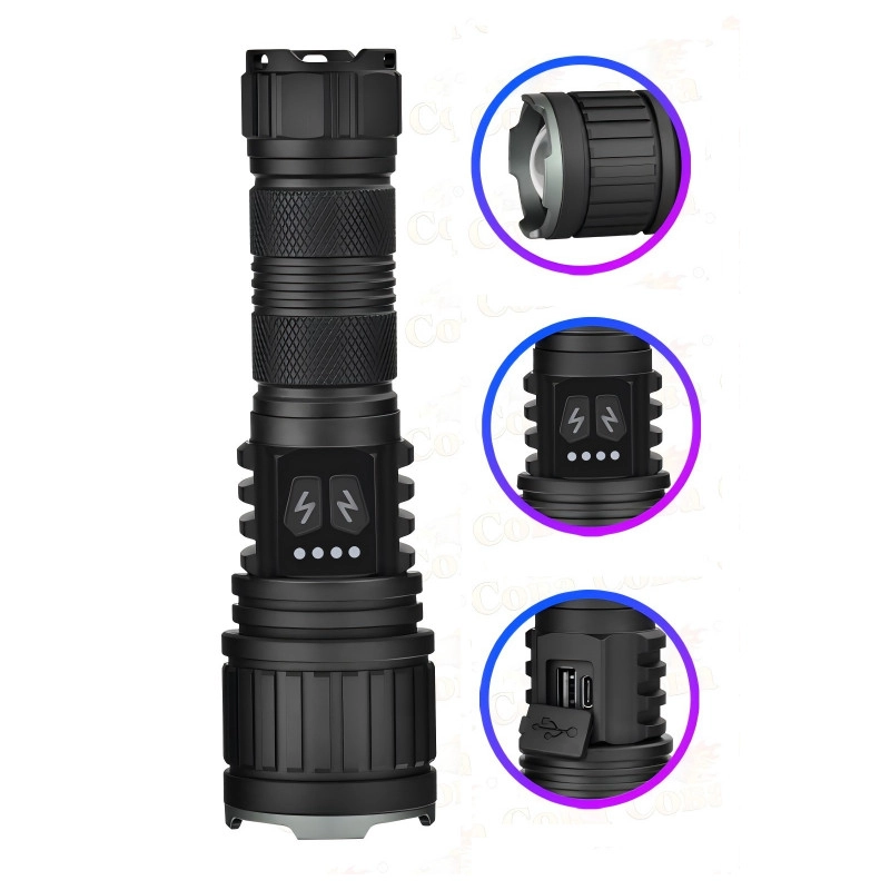 Bedotech BD-14 10W TG LED Alüminyum Alaşımlı Zoomlu Type-C Şarjlı El Feneri