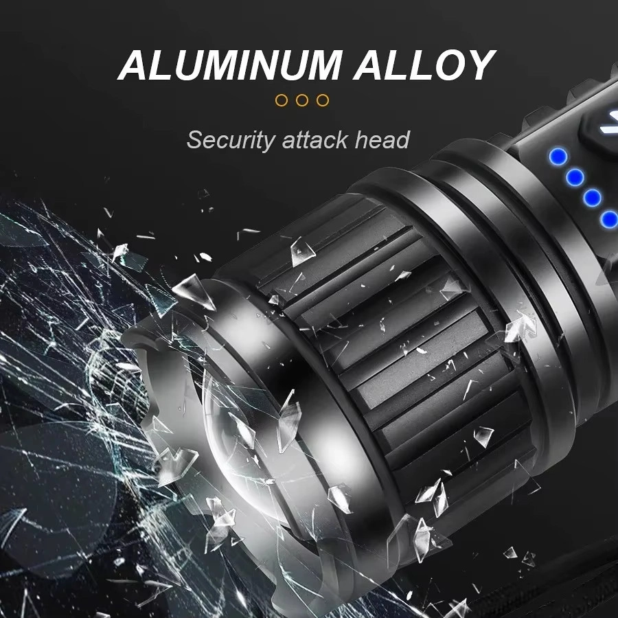 Bedotech BD-14 10W TG LED Alüminyum Alaşımlı Zoomlu Type-C Şarjlı El Feneri