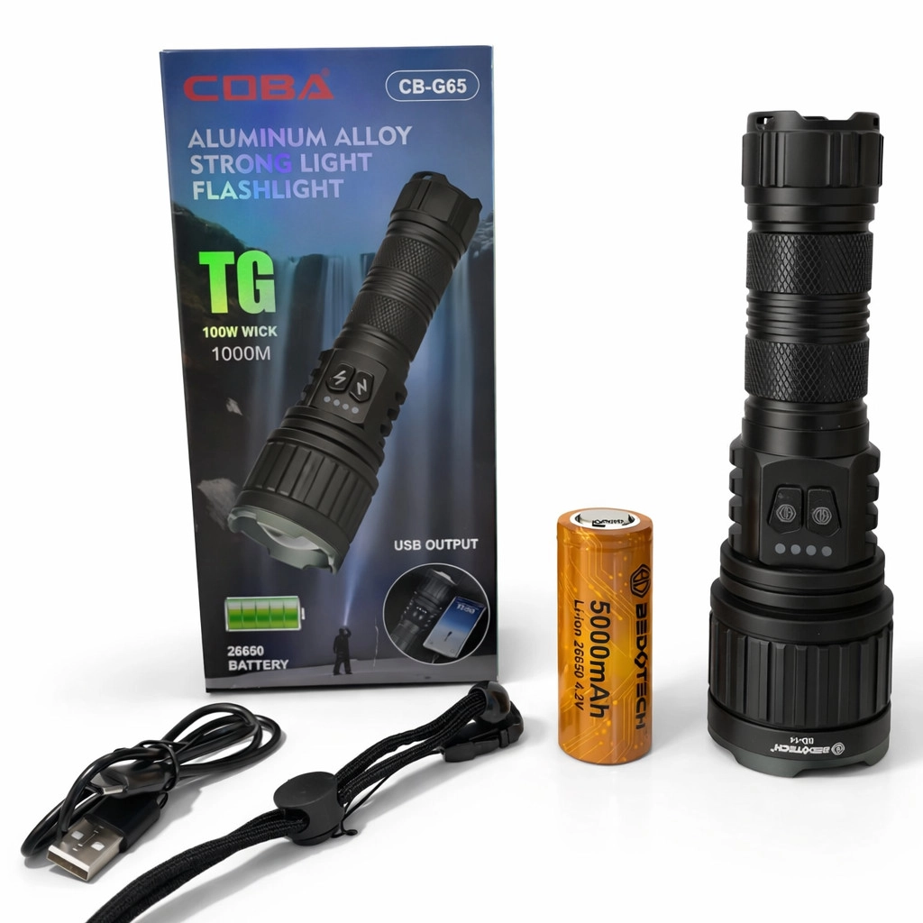Bedotech BD-14 10W TG LED Alüminyum Alaşımlı Zoomlu Type-C Şarjlı El Feneri