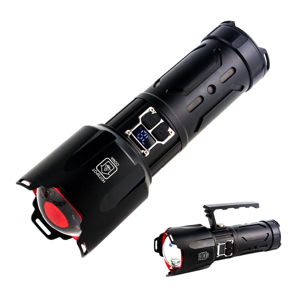 Bedotech BD-2406 30W TG LED Alüminyum Alaşımlı Zoomlu Type-C Dijital Göstergeli Şarjlı El Feneri