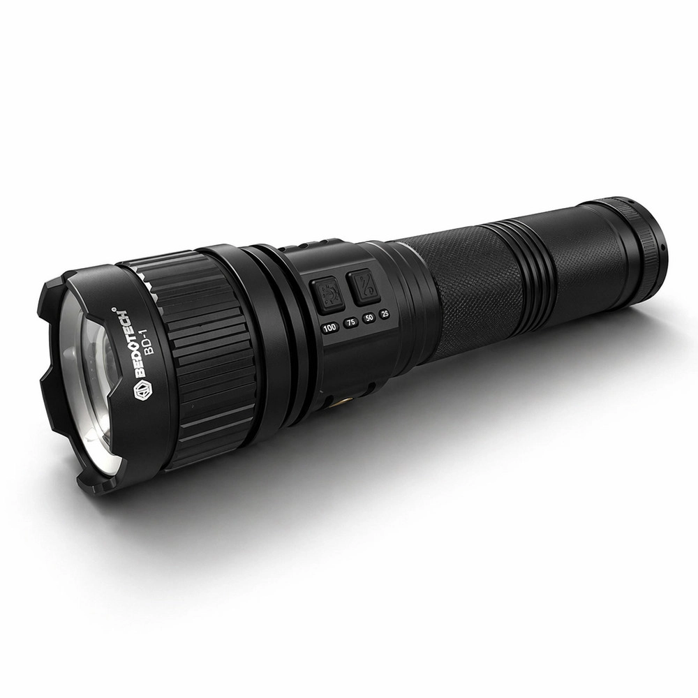 Bedotech BD-1 30W TG LED Alüminyum Alaşımlı Zoomlu Type-C Analog Pil Göstergeli Şarjlı El Feneri