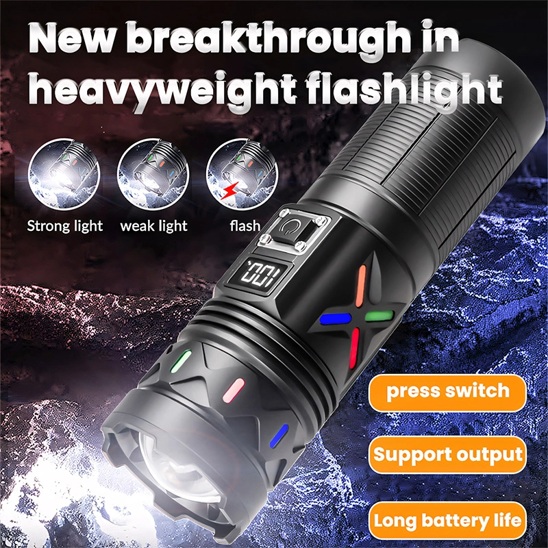 Bedotech BD-5 30W TG LED Alüminyum Alaşımlı Zoomlu Type-C Dijital Göstergeli Şarjlı El Feneri