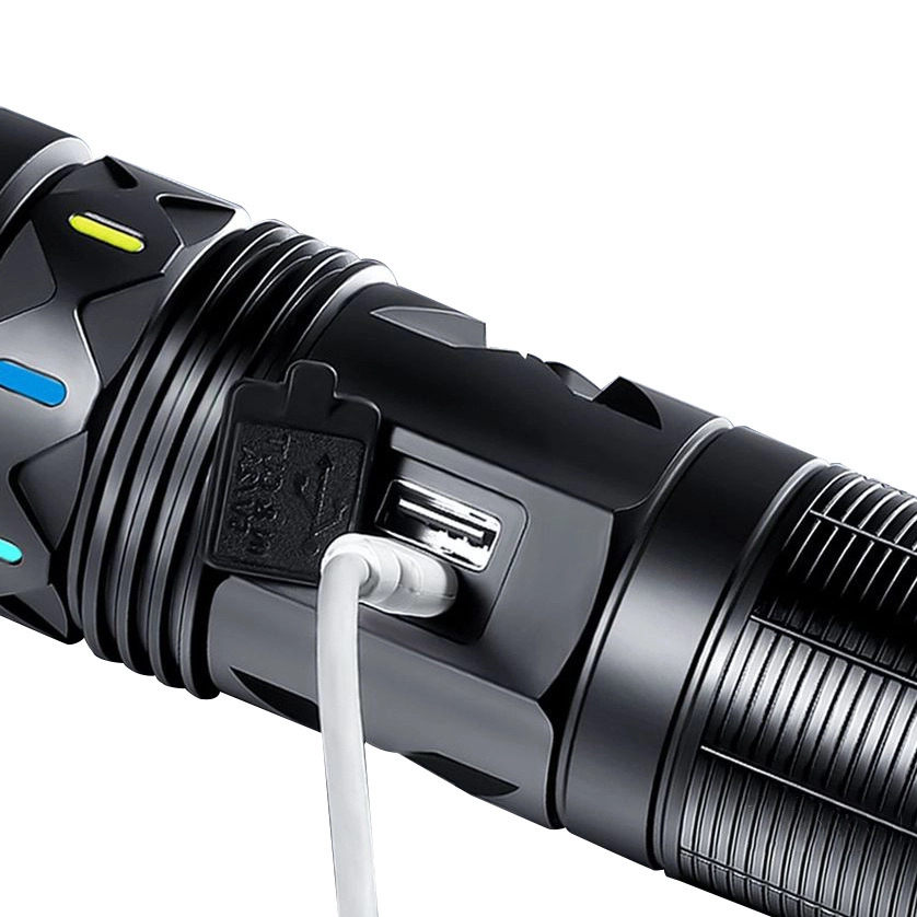 Bedotech BD-5 30W TG LED Alüminyum Alaşımlı Zoomlu Type-C Dijital Göstergeli Şarjlı El Feneri