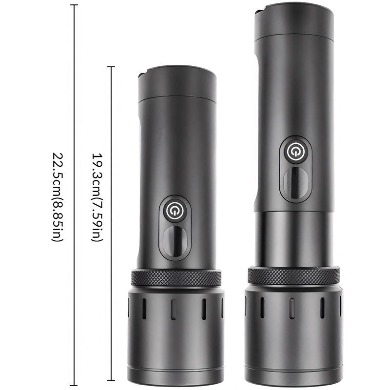 Bedotech BD-6 30W TG + RGB LED Alüminyum Alaşımlı Zoomlu Type-C Pil Göstergeli Şarjlı El Feneri