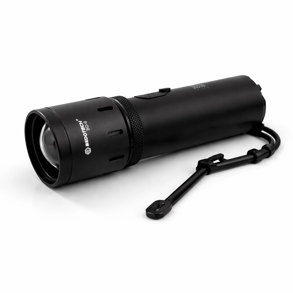 Bedotech BD-6 30W TG + RGB LED Alüminyum Alaşımlı Zoomlu Type-C Pil Göstergeli Şarjlı El Feneri