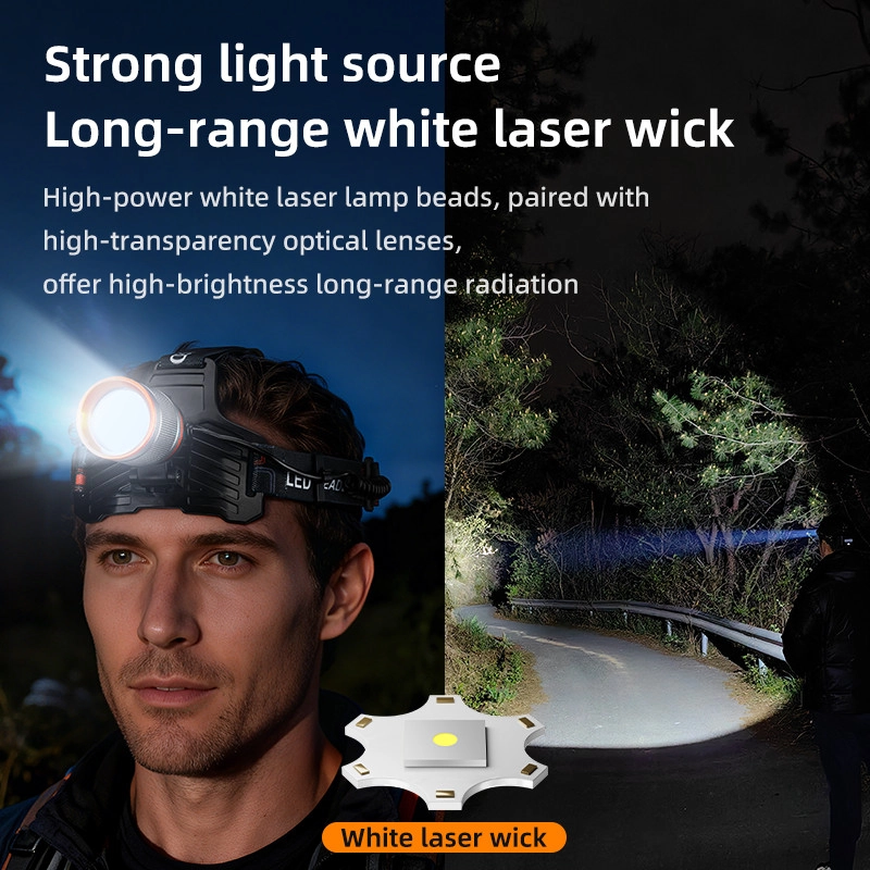 Bedotech BD-8 13W TG + SMD LED Alüminyum Alaşımlı Zoomlu Type-C Şarjlı Kafa Feneri