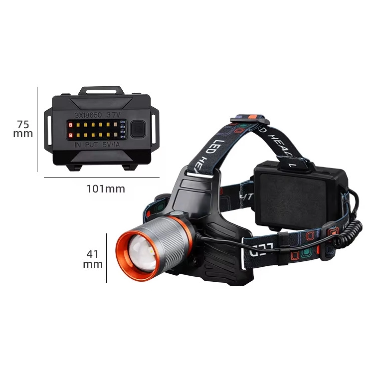 Bedotech BD-8 13W TG + SMD LED Alüminyum Alaşımlı Zoomlu Type-C Şarjlı Kafa Feneri