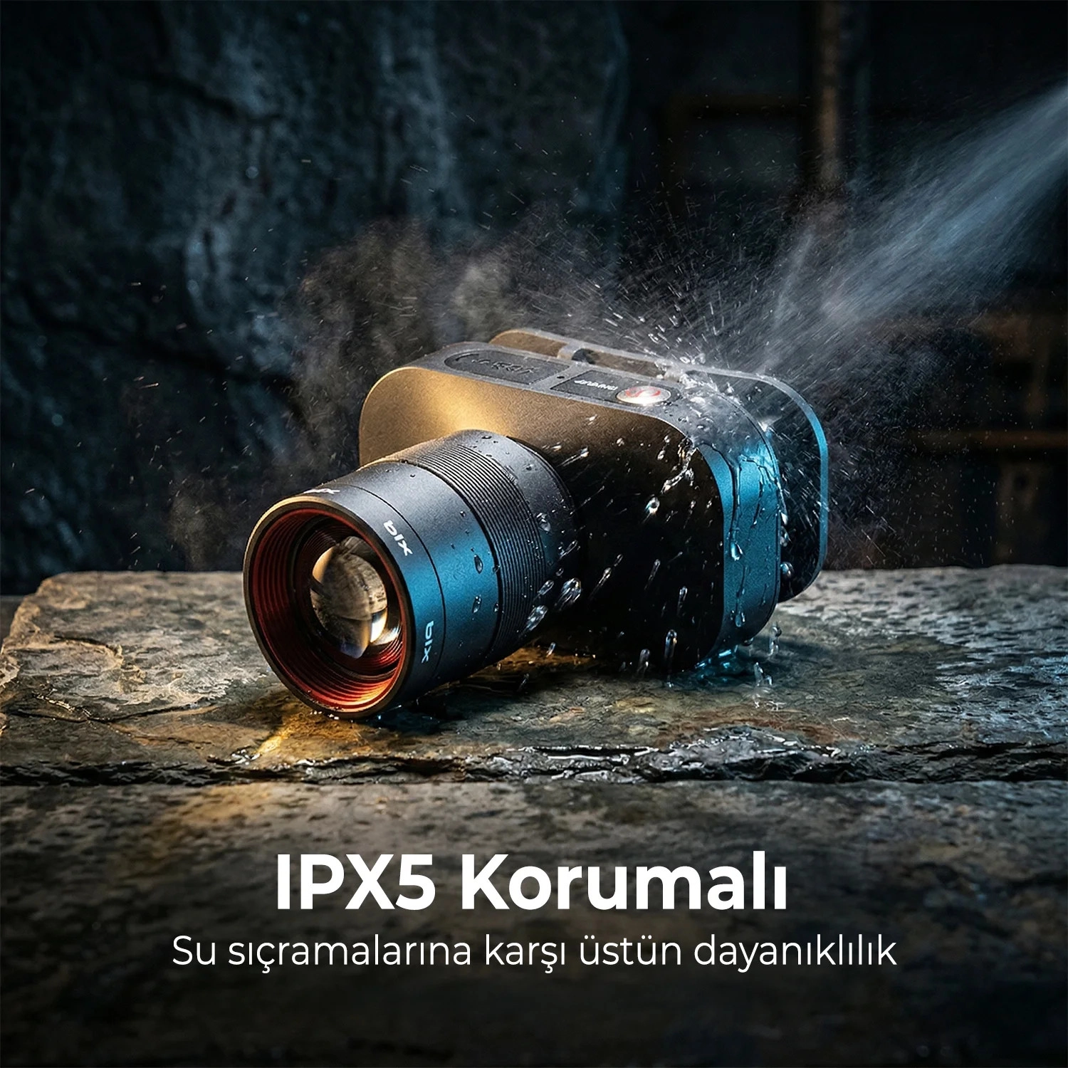 Bix BXT1FL Şarj Edilebilir 10W 750 Lümen 2500 mAh 4 Işık Modlu Zooming Özellikli LED Kafa Feneri