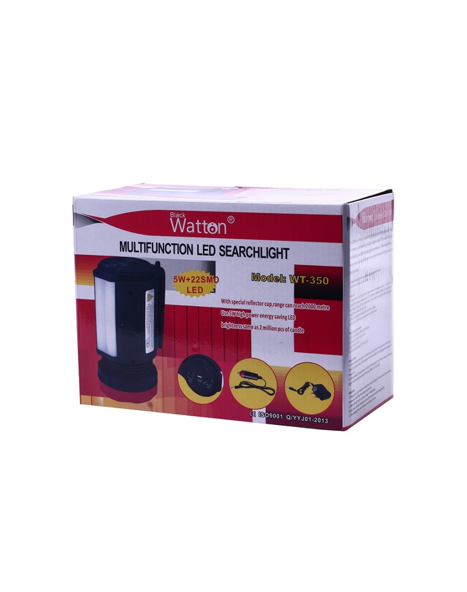 Watton WT-350 Şarjlı Projektör El Feneri Powerbank Özellikli Kamp Lambası