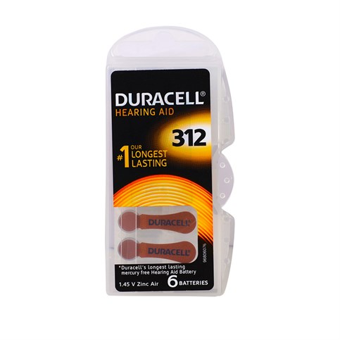 Duracell 312 Numara İşitme Cihazı Pili 6’lı Paket