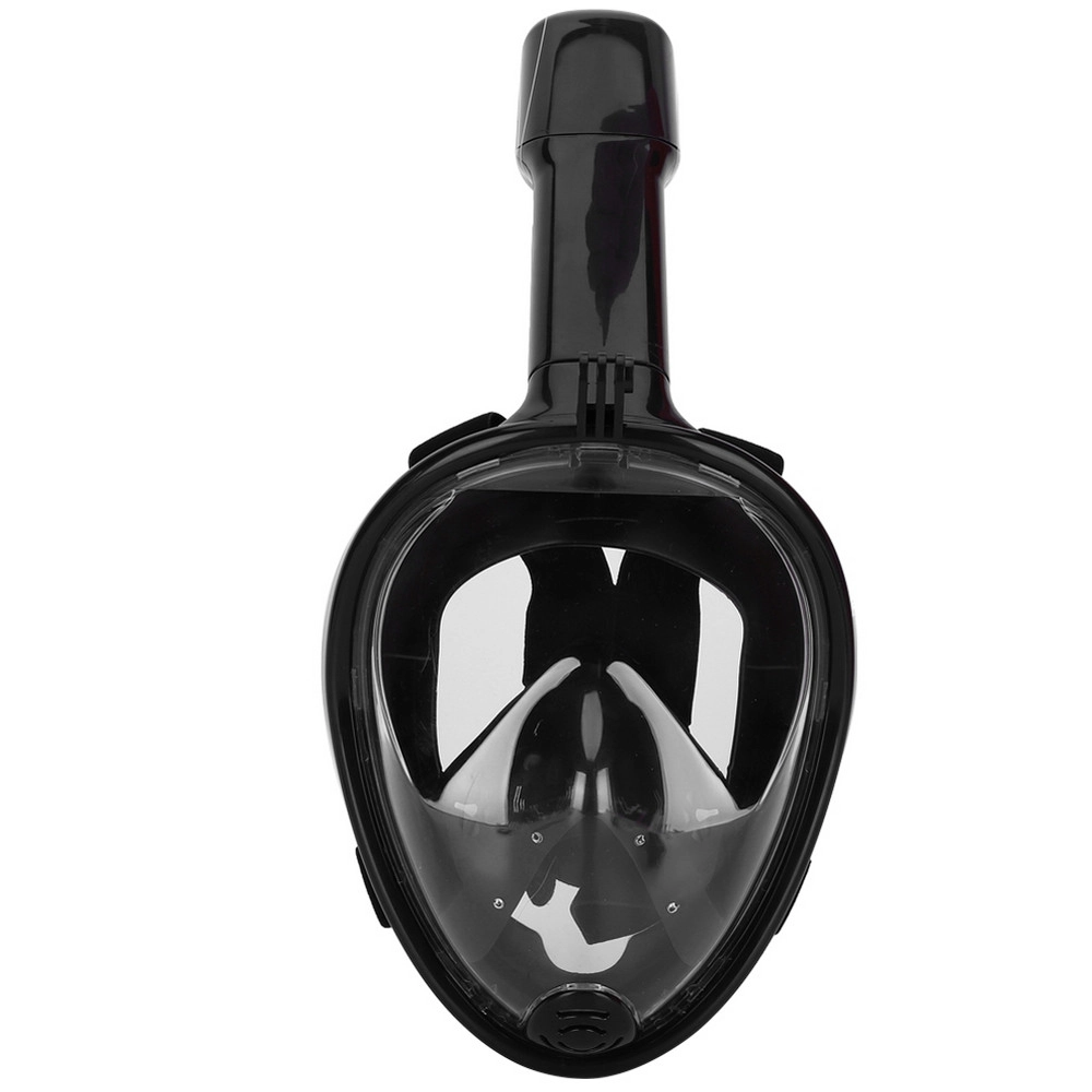 Easybreath Full Face Şnorkel Maske Su Altı Maskesi Anti-Sis Aksiyon Kamera Takılabilir Siyah L/XL