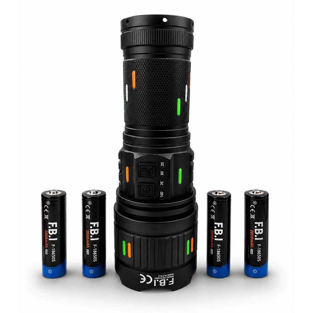 F.B.I Pro F-3001 Alüminyum TG LED Güç Göstergeli Type-C Şarjlı El Feneri