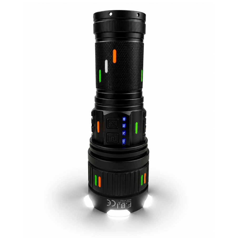 F.B.I Pro F-3001 Alüminyum TG LED Güç Göstergeli Type-C Şarjlı El Feneri