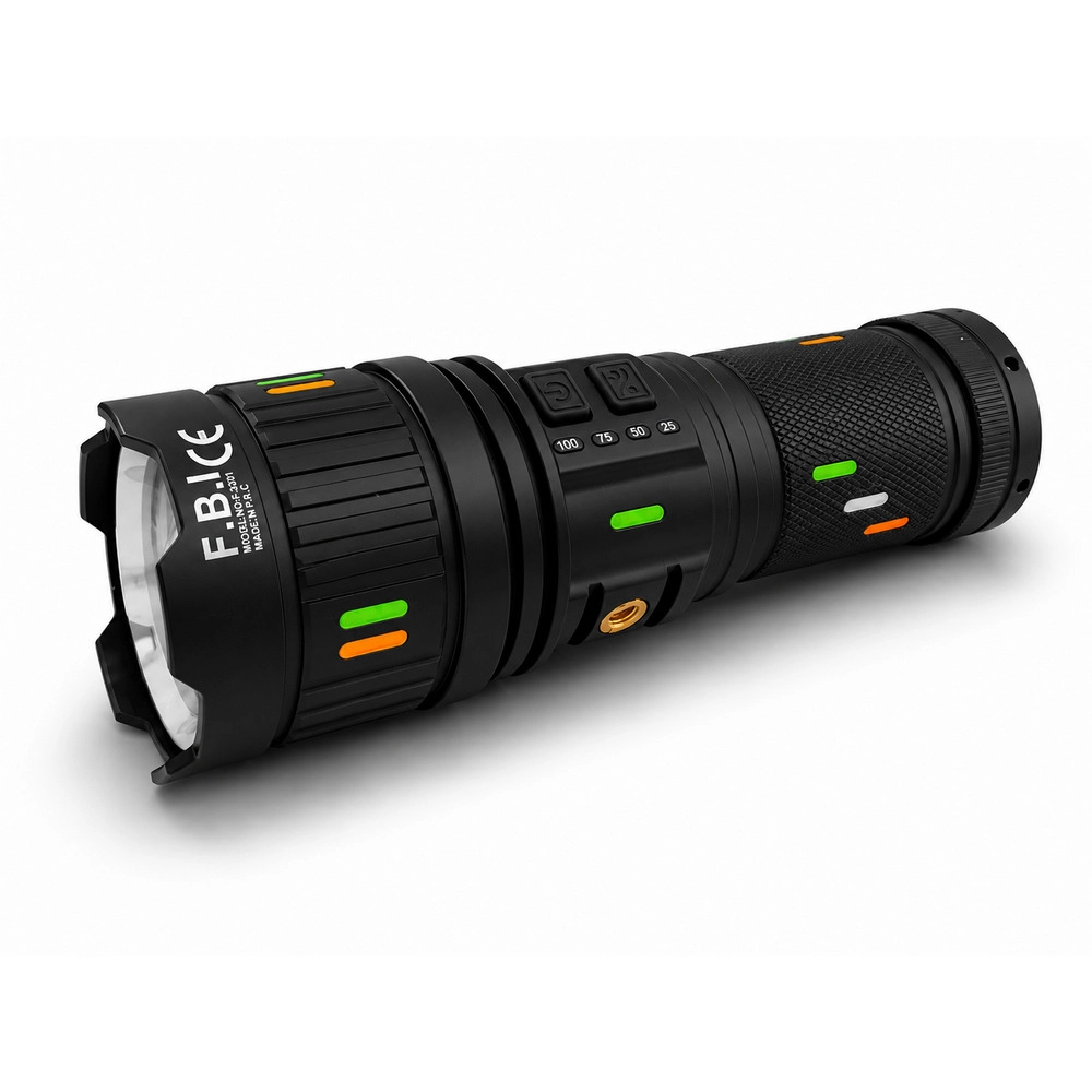 F.B.I Pro F-3001 Alüminyum TG LED Güç Göstergeli Type-C Şarjlı El Feneri